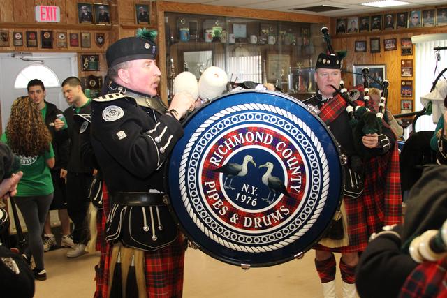 Richmond County Pipes and Drums perform at Headquarters - 3/13/11