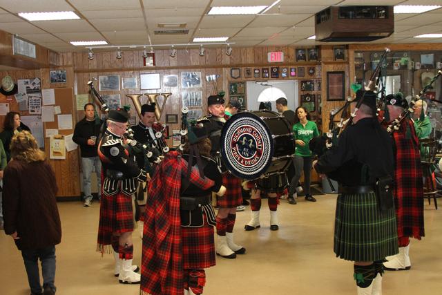 Richmond County Pipes and Drums perform at Headquarters - 3/13/11