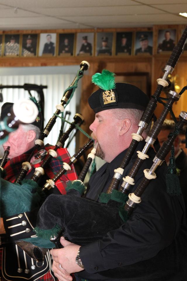 Richmond County Pipes and Drums perform at Headquarters - 3/13/11